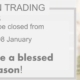 Festive season UPDATED trading hours 2022 banner